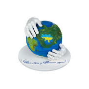 3D торт «Весь світ у Ваших руках» - 1 Фото